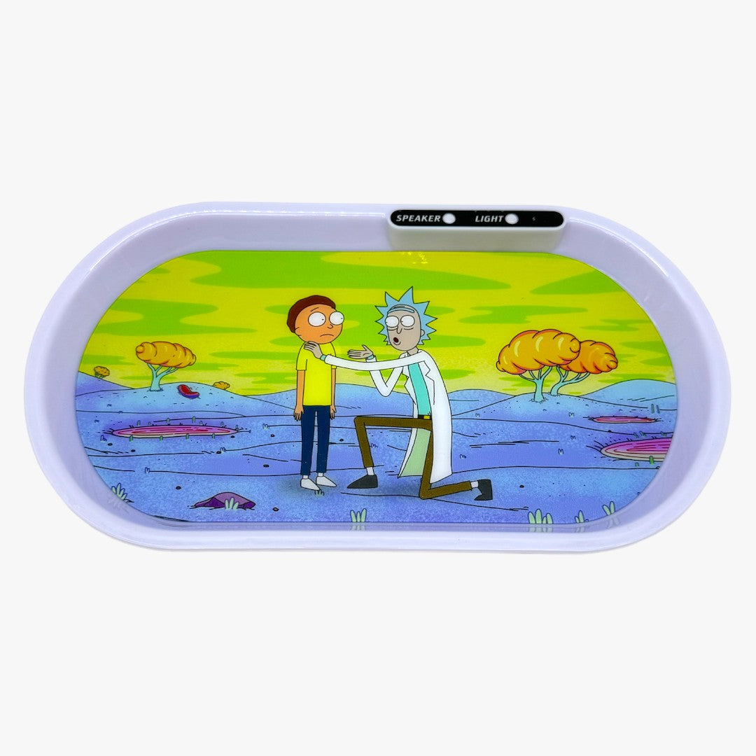 RICK AND MORTY BLUETOOTH LED PLASTIC ROLLING TRAY