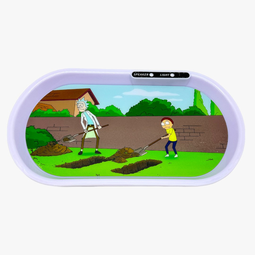 RICK AND MORTY BLUETOOTH LED PLASTIC ROLLING TRAY