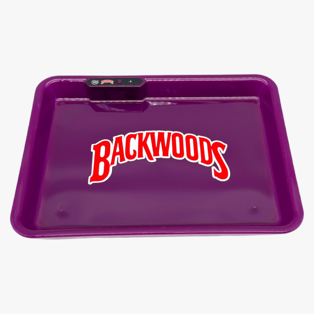 SQAURE GLOW TRAY BACKWOODS ROLLING TRAY